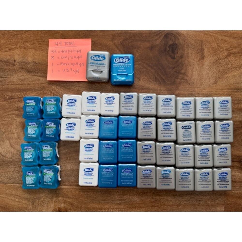 Oral-B Glide Original Formula Pro Health Floss DISCONTINUED RARE Lot of 44 - Picture 2 of 8